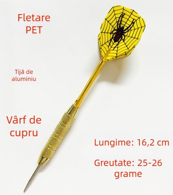 25–26 g Darts grele, din metal solid, pentru competiții profesionale, vârfuri în stil ac pentru tablă de darts
