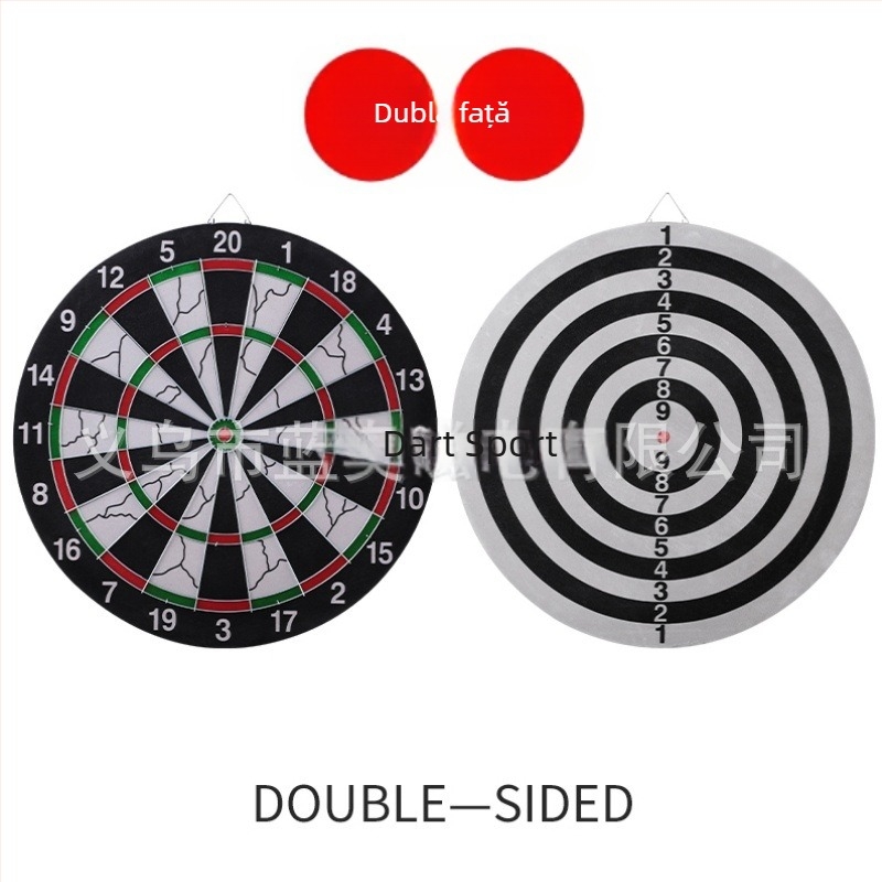Set de darts de 15 inch, placă de țintă profesională cu două fețe, tip ac, pentru exerciții acasă și jocuri