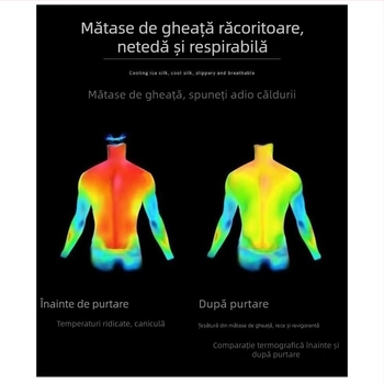 Tricou sport bărbați cu mânecă lungă, uscare rapidlyă, protecție solară, material Ice Silk, pentru vară, ușor, respirabil, croială lejeră