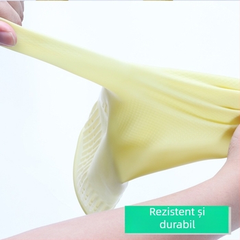 Mănuși din latex, material nou, întărite, mănuși de uz casnic antiderapante, alb lăptos, 100 g