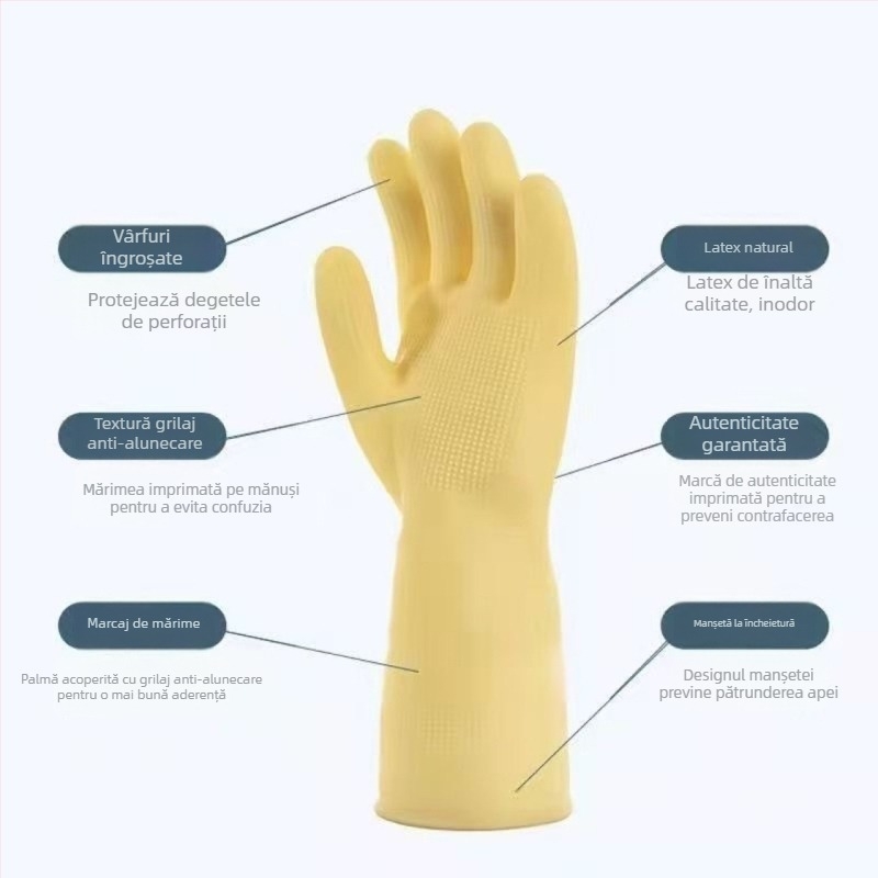Happy Baby K1 mănuși de latex pentru uz casnic, pentru spălat vase și curățenie