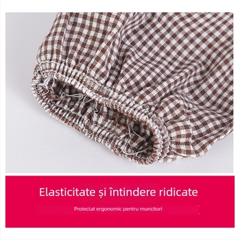 Manșete din bumbac rezistente la ulei pentru atelier, protecție a brațelor la muncă și curățare, mărime universală, model carouri/în carouri