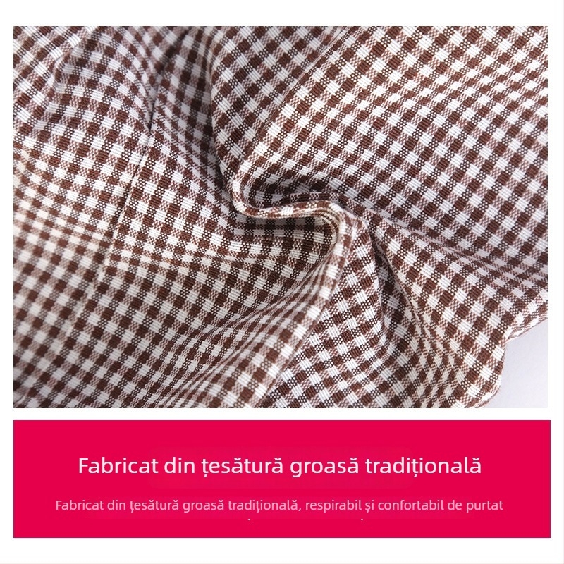 Manșete din bumbac rezistente la ulei pentru atelier, protecție a brațelor la muncă și curățare, mărime universală, model carouri/în carouri