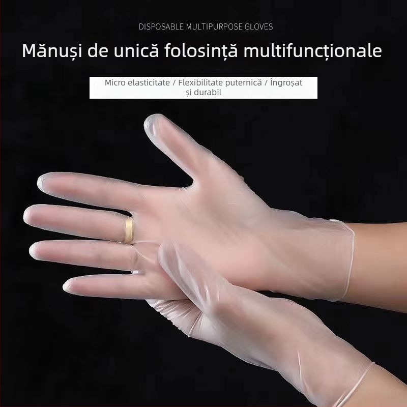 Mănuși de unică folosință din PVC, protecție, rezistente la ulei, transparente, pentru spălat vase, catering, înfrumusețare și masaj, uz casnic, antialunecare