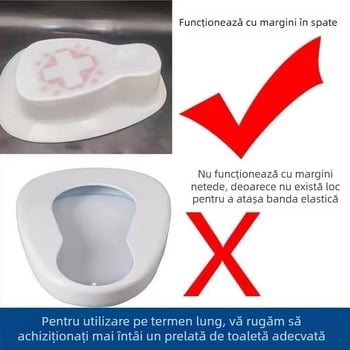 Sac de olită pentru adulți, plastic elastic, îngroșat și mărit, pentru toaletă portabilă