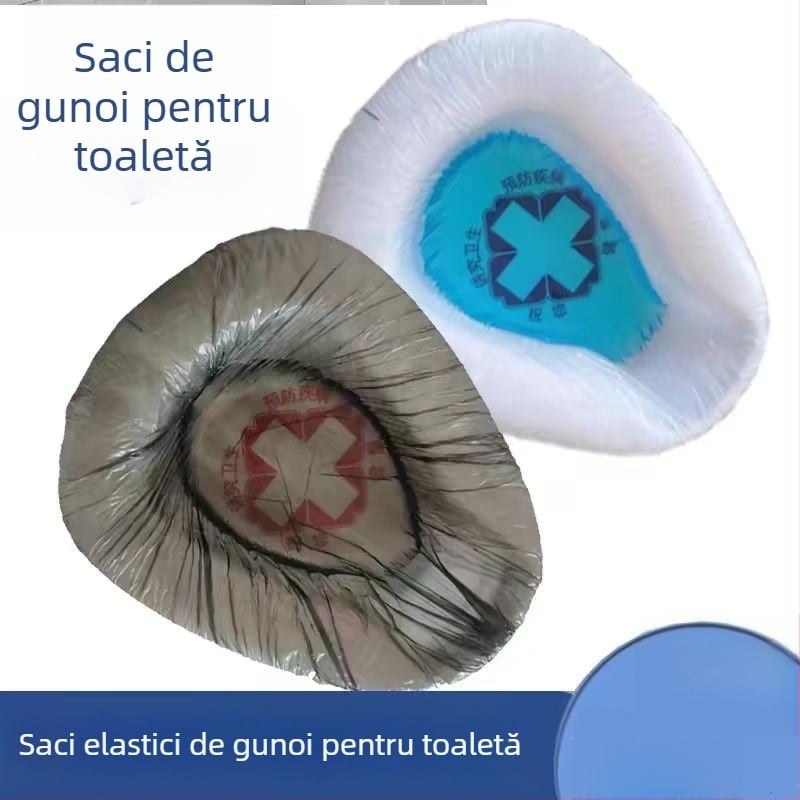 Sac de olită pentru adulți, plastic elastic, îngroșat și mărit, pentru toaletă portabilă