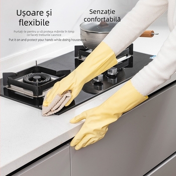 Mănuși de gospodărie Hengcai din PVC, impermeabile, antiderapante și durabile pentru bucătărie și baie