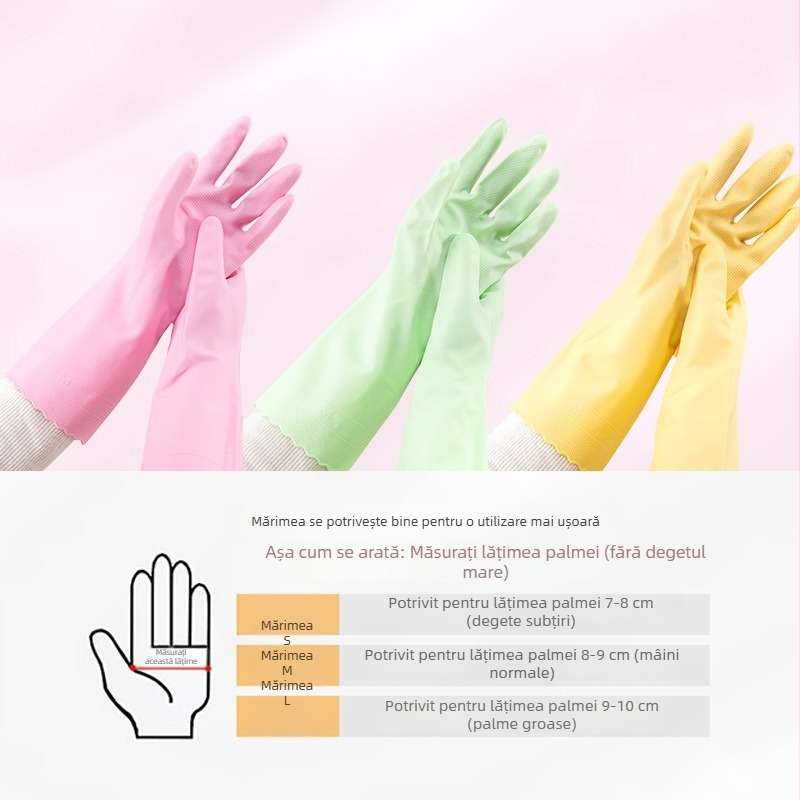 Mănuși de gospodărie Hengcai din PVC, impermeabile, antiderapante și durabile pentru bucătărie și baie