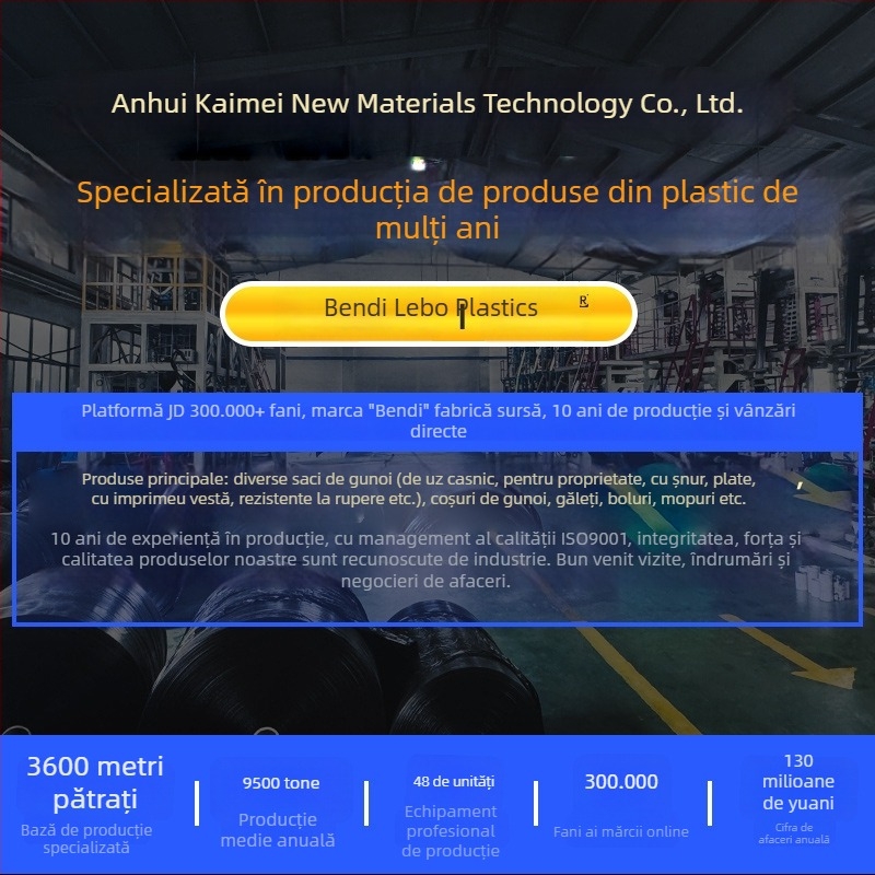 Saci de gunoi cu șnur, parfum camelia, groși pentru uz casnic, închidere cu șnur, fără rupere