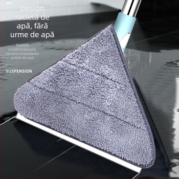 Mop triunghiular universal pentru curățarea prafului de pe tavan și pereții bucătăriei, cu tijă telescopică extinsă
