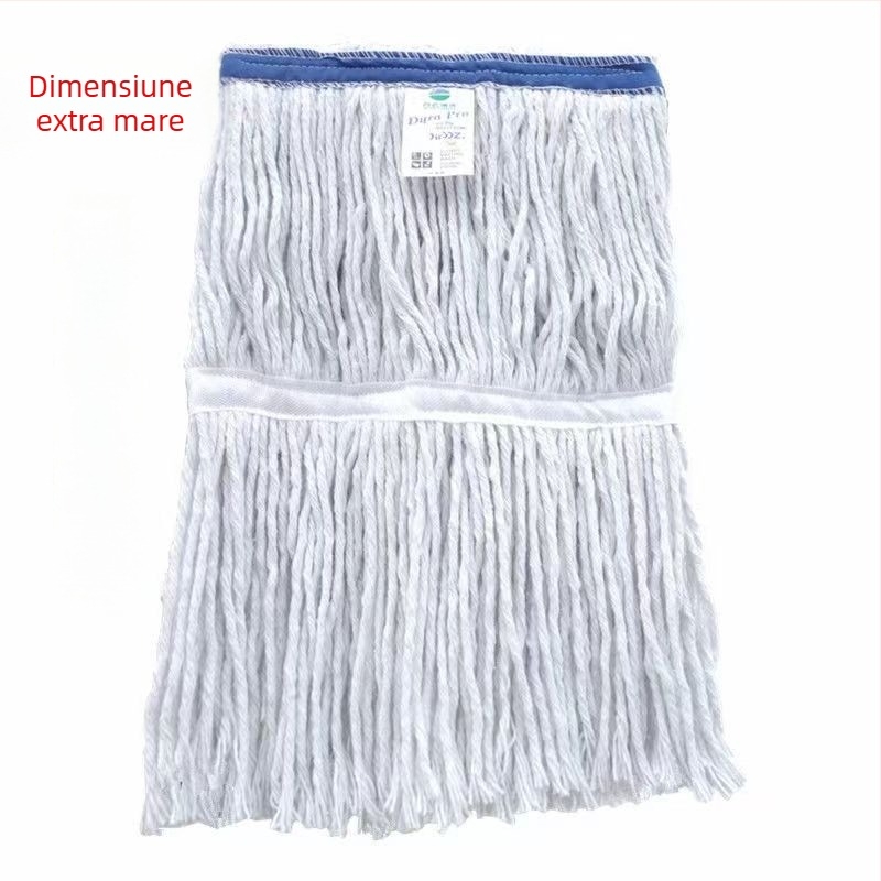 Mop din bumbac, cu fir de bumbac, 28 cm, mare, tip vechi, pentru podea