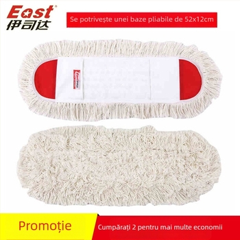 ISDA mop plat extra-larg pentru plăci și podele din lemn, cap rotativ - utilizare dublă