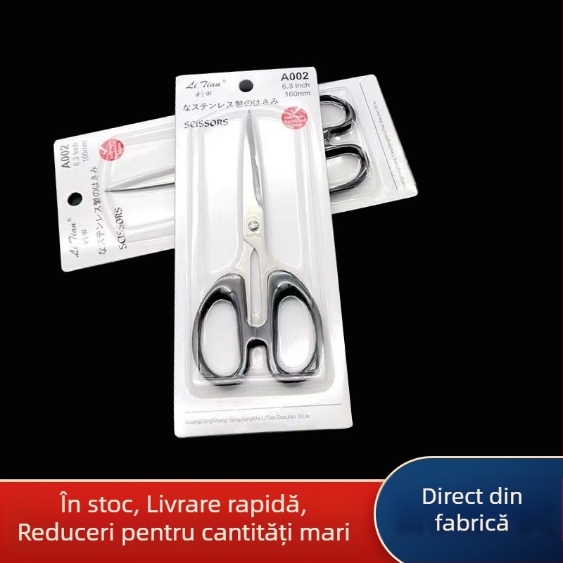 Litian foarfecă pentru uz casnic, neagră, din oțel inoxidabil, foarfecă mică de birou pentru tăierea firelor