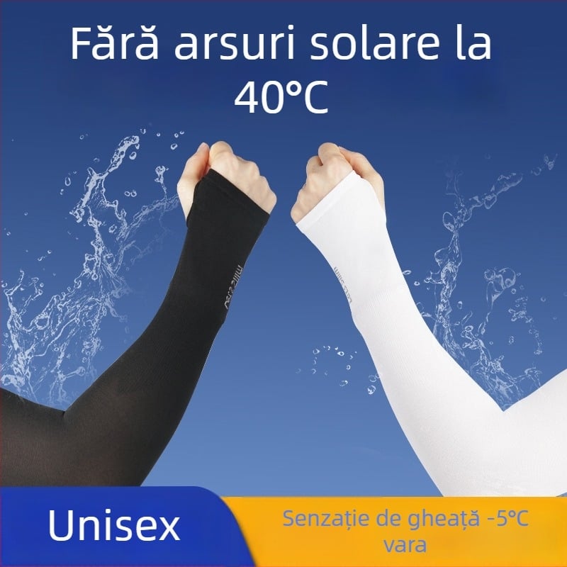 Manșete din ice silk pentru vară, protecție solară pentru ciclism și condus