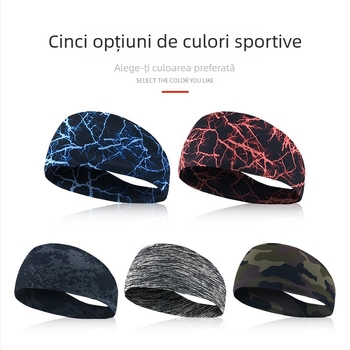 Bandă pentru cap respirabilă, absorbantă a transpirației pentru alergare, fitness și yoga – multicoloră