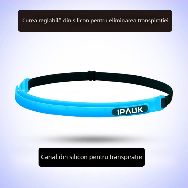 Bandă de cap din silicon pentru alergare și ciclism, unisex, cu logo personalizat