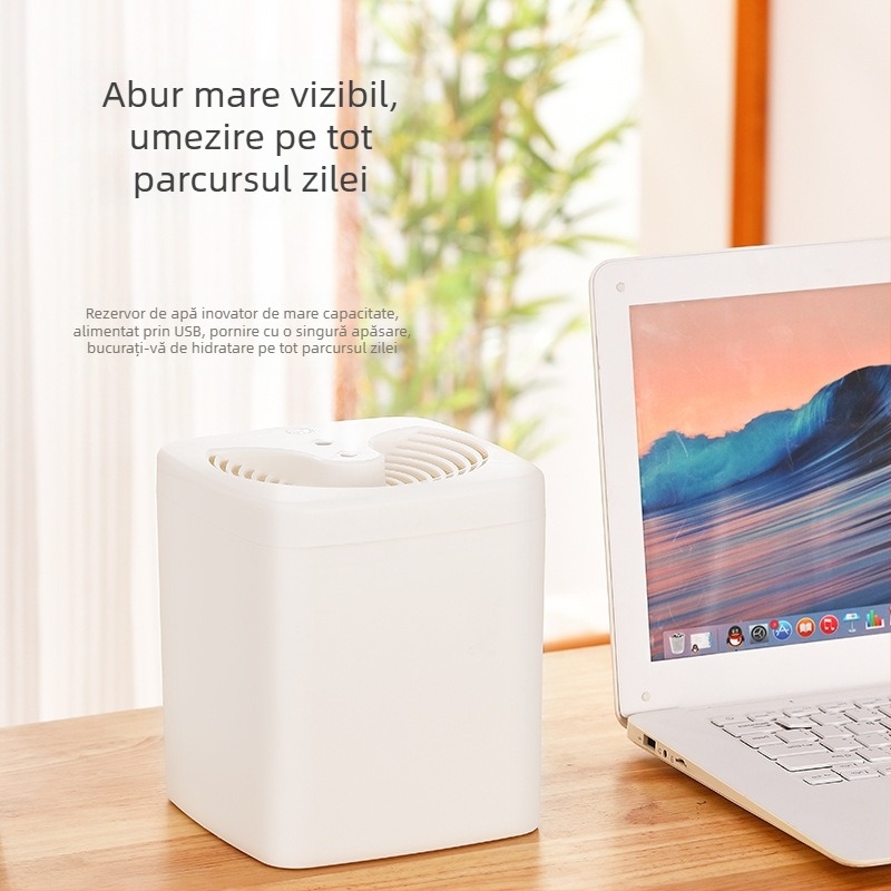 Noul model de umidificator de aer cu dublă pulverizare și ieșire mare de ceață pentru uz casnic, umidificator USB silențios de birou