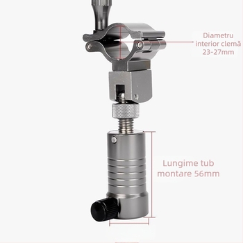 Scaun de pescuit multifuncțional din aliaj de aluminiu-magneziu, set de 3 piese cu tavă pentru momeli, suport pentru umbrelă și suport pentru pește
