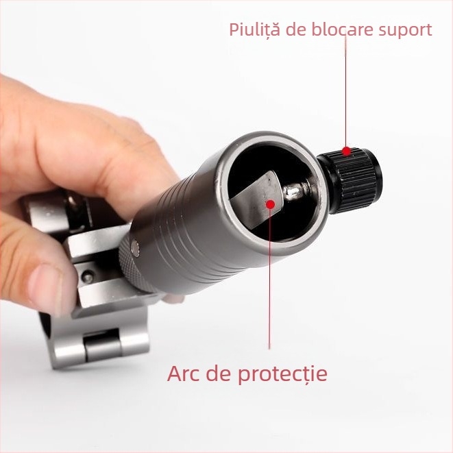 Scaun de pescuit multifuncțional din aliaj de aluminiu-magneziu, set de 3 piese cu tavă pentru momeli, suport pentru umbrelă și suport pentru pește