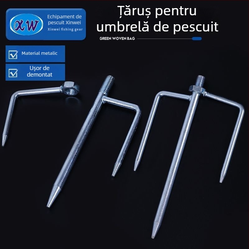 Accesorii pentru bază de umbrele pentru pescuit și umbrele de soare, bază triunghiulară detașabilă