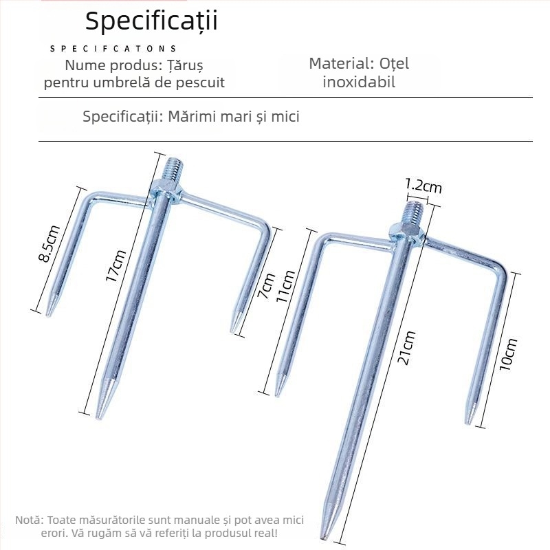 Accesorii pentru bază de umbrele pentru pescuit și umbrele de soare, bază triunghiulară detașabilă