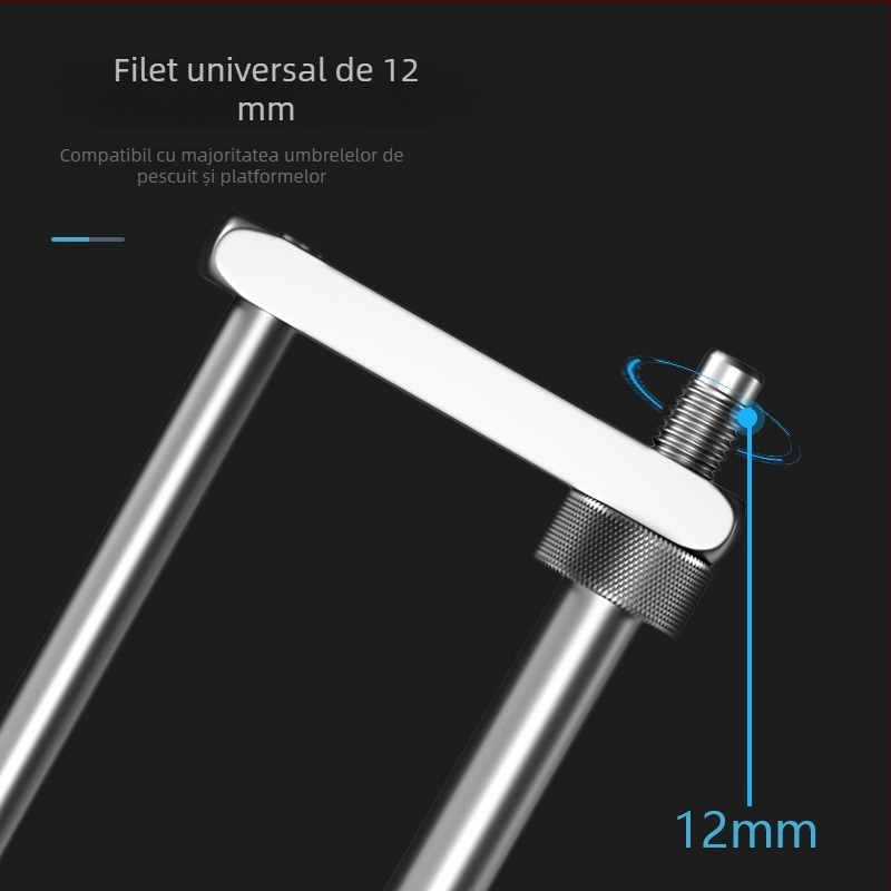 Woding țeavă de fixare în pământ pentru umbrelă de pescuit, anti-rotire, durabilă, îngroșată și extinsă, cu două picioare