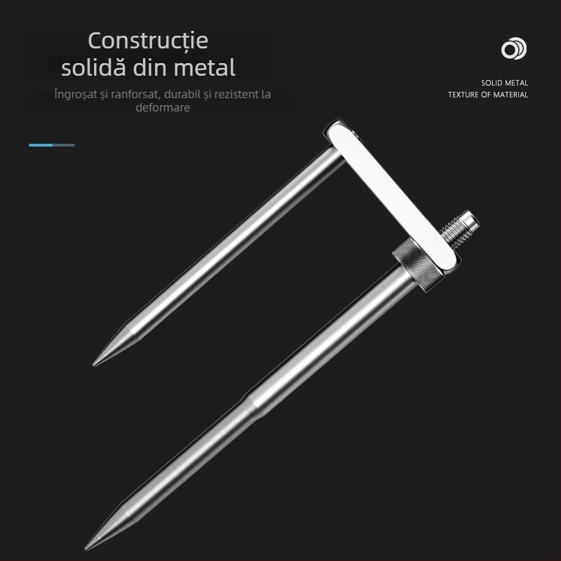 Woding țeavă de fixare în pământ pentru umbrelă de pescuit, anti-rotire, durabilă, îngroșată și extinsă, cu două picioare