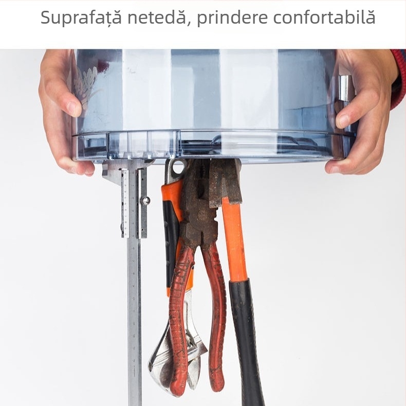 Cutie de pescuit cu tavă magnetică pentru momeli, trei în unu, compactă, mini, cu vas de momeli în formă de disc