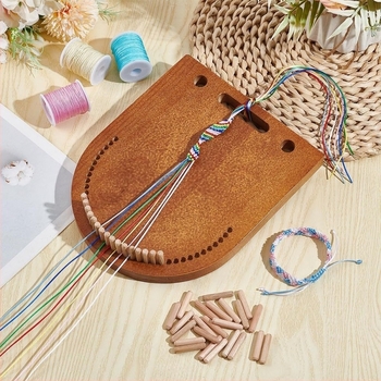 Planșă din lemn pentru împletirea brățărilor, pentru birou — unealtă DIY pentru fabricarea brăţarilor