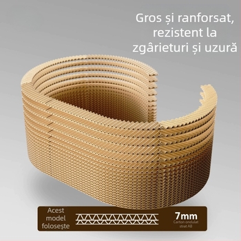 Jucărie din lemn pentru pisici: placă de zgâriere cuib și tunel vertical