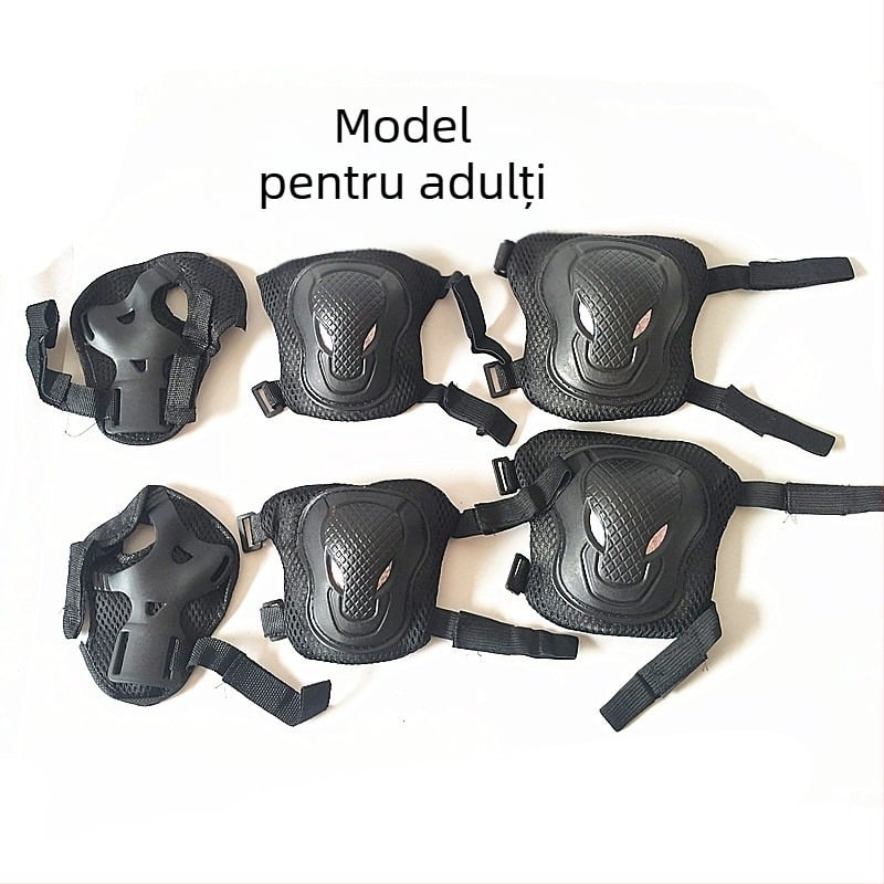 Set de protecție pentru adulți Alien pentru ciclism și patinaj — genunchiere și protecții, șase piese