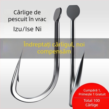 Zeyou cârlig de pescuit cu vârf plat, Nr. 1, ambalare 100 buc.