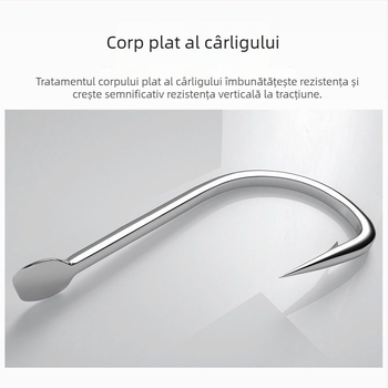 Zeyou cârlig de pescuit cu vârf plat, Nr. 1, ambalare 100 buc.