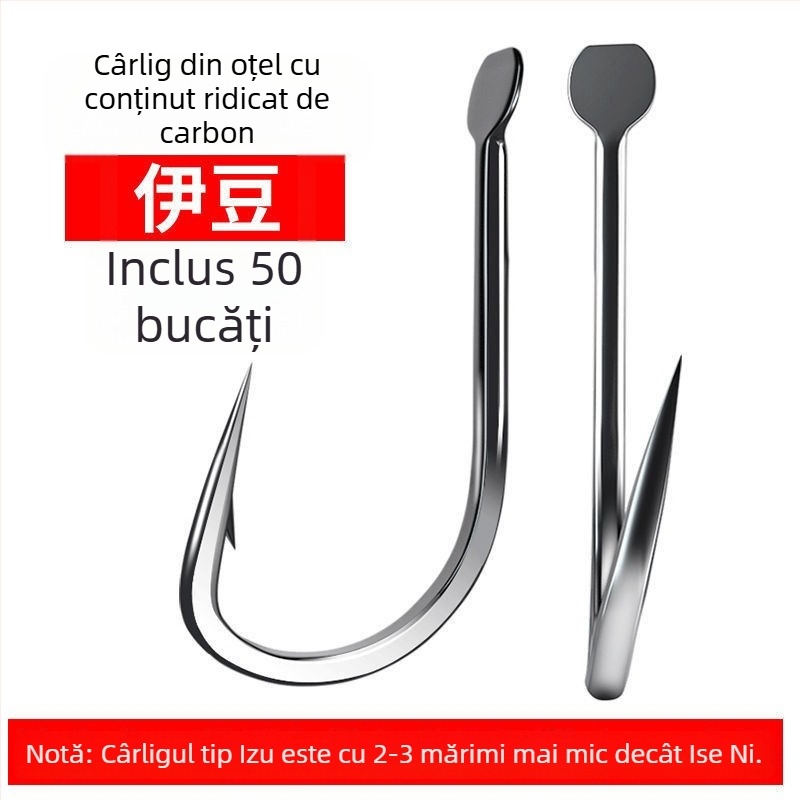 Zeyou cârlig de pescuit cu vârf plat, Nr. 1, ambalare 100 buc.