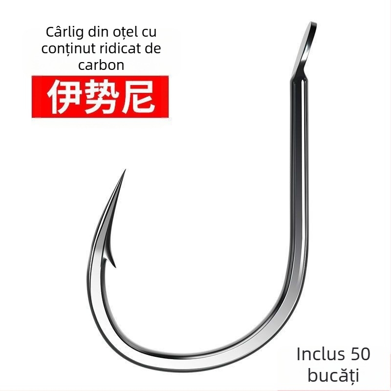 Zeyou cârlig de pescuit cu vârf plat, Nr. 1, ambalare 100 buc.