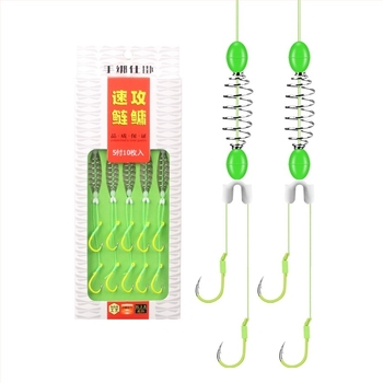 Set de pescuit cu undiță de mână și arc, cârlige duble, linie anti-încurcare, cârlige Iseine, linie rezistentă, cârlige fluorescente