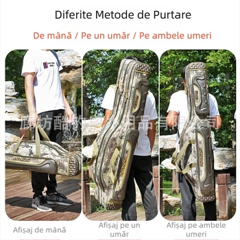 Geantă impermeabilă pentru undițe, multifuncțională, portabilă cu curea de umăr, din material Oxford