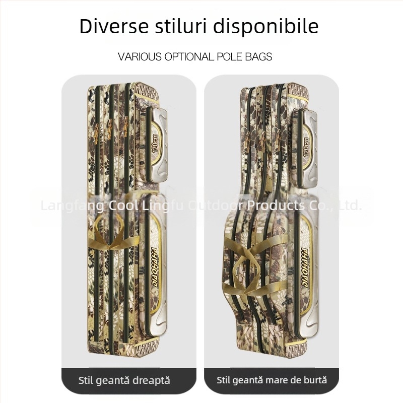 Geantă impermeabilă pentru undițe, multifuncțională, portabilă cu curea de umăr, din material Oxford