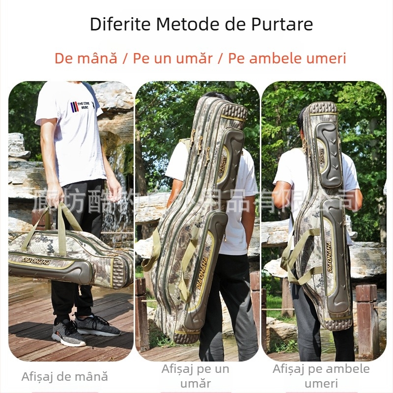 Geantă impermeabilă pentru undițe, multifuncțională, portabilă cu curea de umăr, din material Oxford