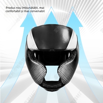 Protecție pentru cap cu mască facială pentru box și sanda – protecție completă pentru adulți și copii, competiții și antrenamente