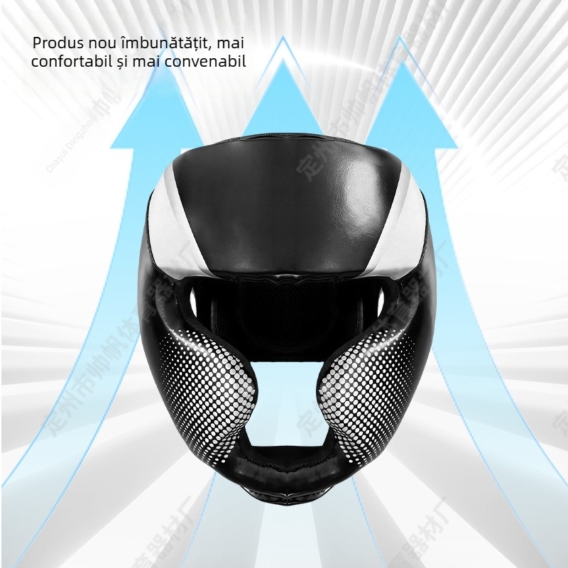 Protecție pentru cap cu mască facială pentru box și sanda – protecție completă pentru adulți și copii, competiții și antrenamente