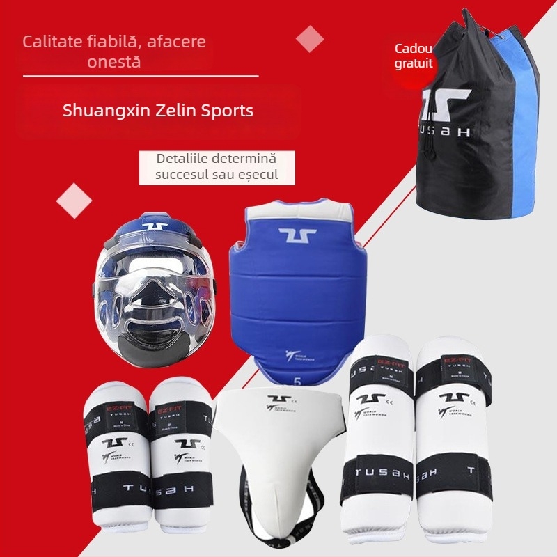 Set de protecție Taekwondo din șase piese pentru copii și adulți – echipament pentru antrenor