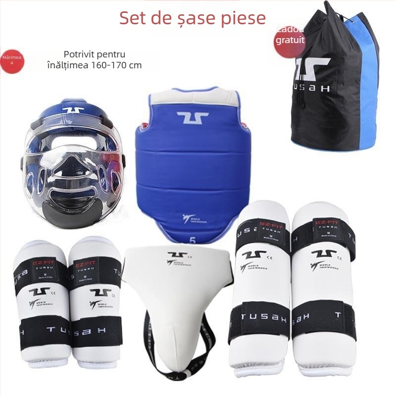 Set de protecție Taekwondo din șase piese pentru copii și adulți – echipament pentru antrenor