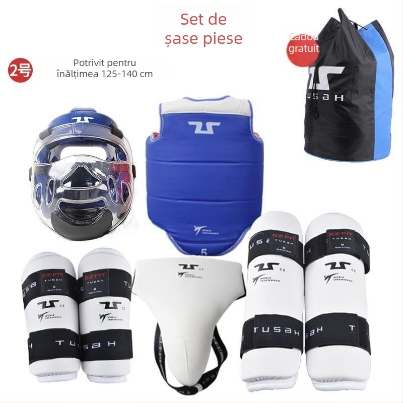 Set de protecție Taekwondo din șase piese pentru copii și adulți – echipament pentru antrenor
