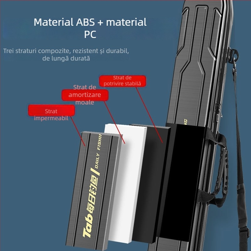Tab husă rigidă pentru undițe, ABS ușor, carcasă compactă, portabilă