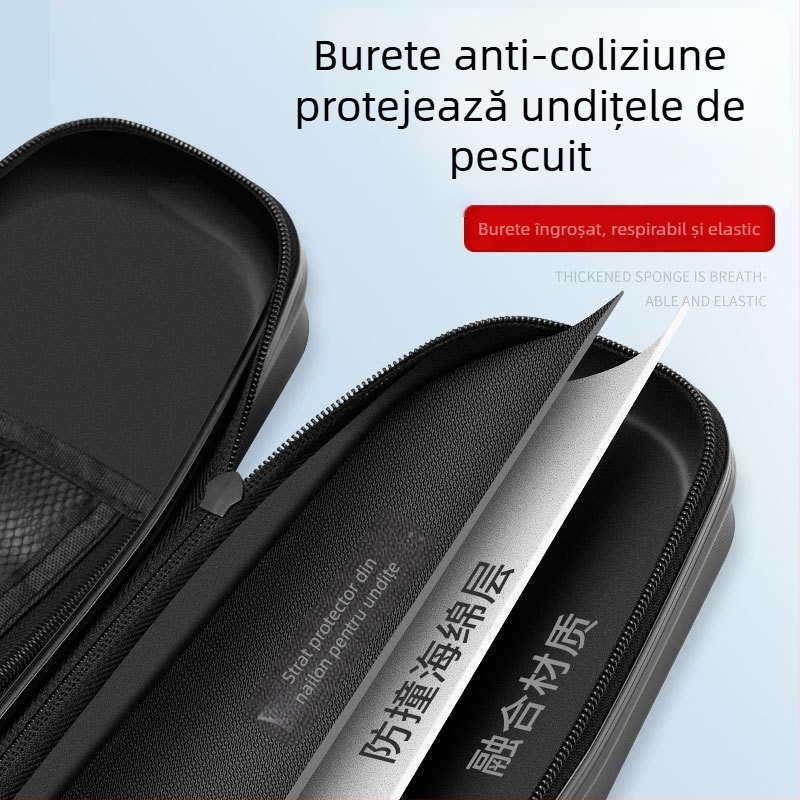 Tab husă rigidă pentru undițe, ABS ușor, carcasă compactă, portabilă