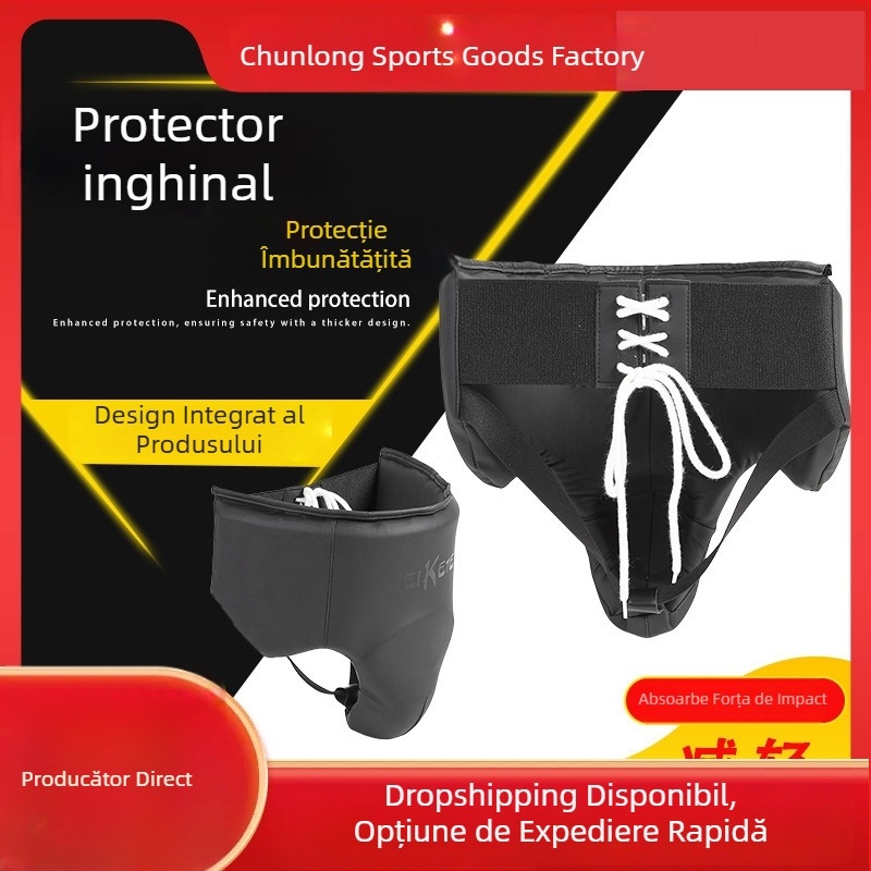 Protector inghinal pentru antrenament Sanda, echipament de protecție pentru box, utilizare în aer liber