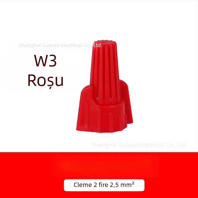 Set de terminale multifuncțional: terminal rotativ cu aripi duble, capac spiral pentru crimpare, conector pentru capăt de conductor cu capăt închis, capac de terminal cu filet interior