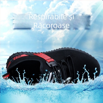 Pantofi de protecție pentru muncă, bărbați: vârf din oțel, antișoc și anti-perforație, partea superioară din fly-knit respirant, rezistenți la ulei, antiderapare, confortabili și protectivi
