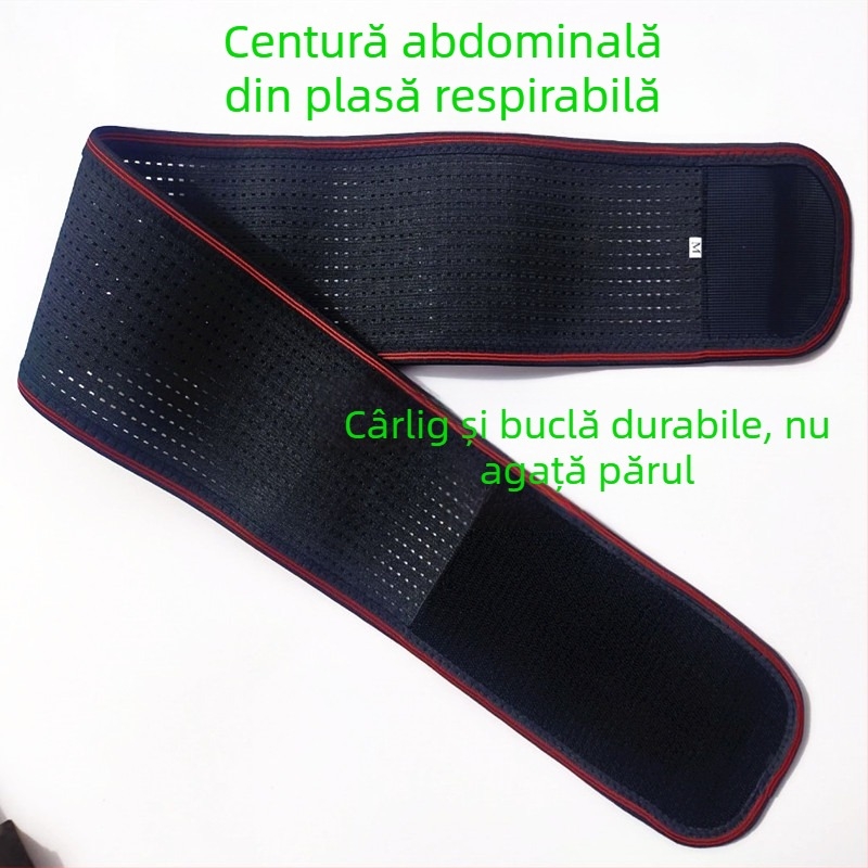 Centură de talie elastică și respirabilă pentru sport, suport talie, bandă abdominală, poliester